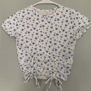 Hollister blue daisy baby tee
